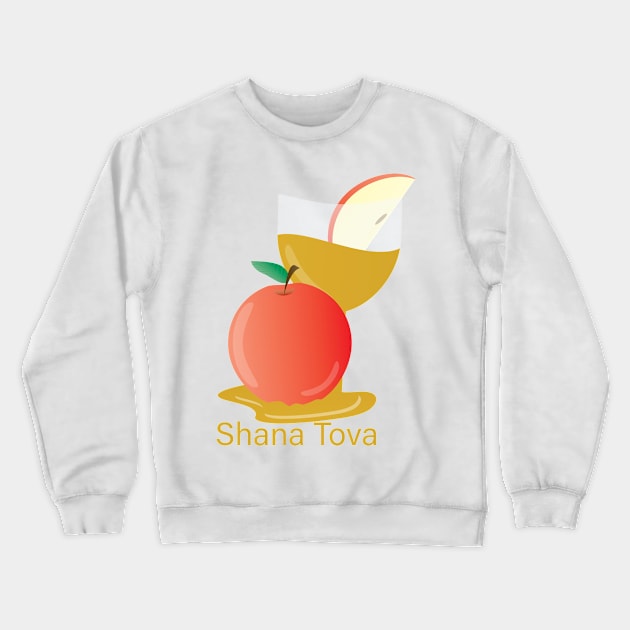 Rosh Hashanah Greeting SHANA TOVA Crewneck Sweatshirt by sigdesign